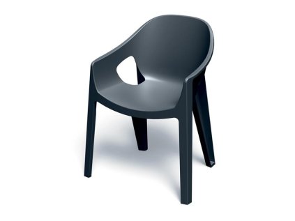 Stolička záhradná PREMO 650x560x825mm - uhoľná