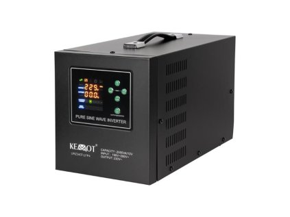 Záložný zdroj Zdroj záložný KEMOT PROsinus-2000 12V 230V 2000VA 1200W Black URZ3407-LFP4