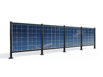 Fotovoltaický panel Konštrukcia plota pre 4 solárne panely