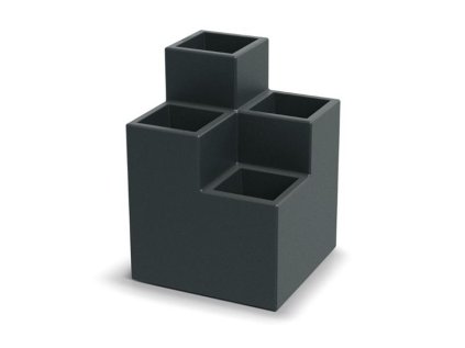 Kvetináč CUBLA STEPA QUATRO tmavosivý 58 cm