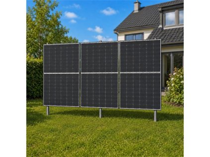 Fotovoltaický panel Plotová konštrukcia TIPA pre 3 solárne panely 1365Wp