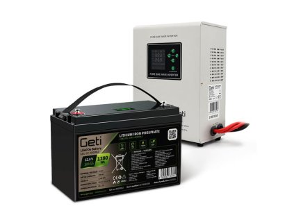 Záložný zdroj GETI GEP701LF sínusový 700 W (1000 VA) + batéria LiFePO4 100 Ah