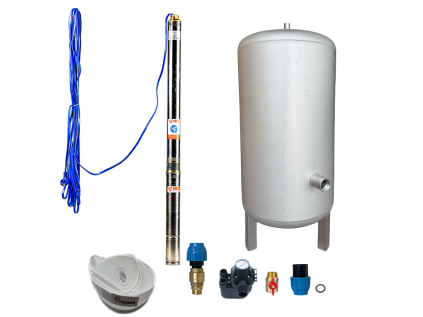 Domáca vodáreň s ponorným čerpadlom 2,5" STM 24 / 90L nerez - RTS, čerpadlo do studne, nerezová nádrž