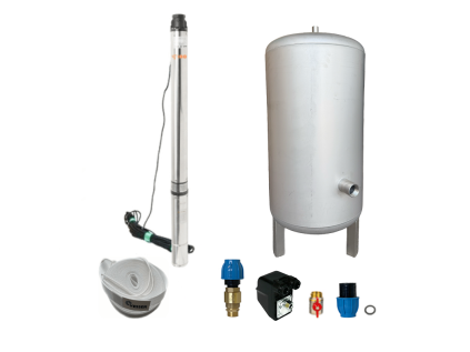 Domáca vodáreň s ponorným čerpadlom 3,5" SC 2-18 400V / 90l nerez - RTS, 1500W, 4200 l/h, výtlak 95m