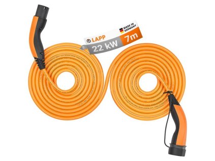 Fotovoltaický panel Kábel nabíjací LAPP 75746 typ 2 22kW 32A 3 fáza 7m pre elektromobil