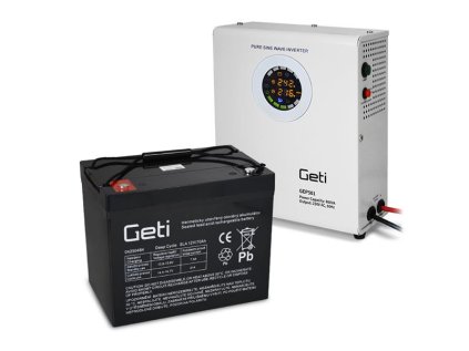 Záložný zdroj GETI GEP501 sinus 500W nástenný s batériou 70Ah