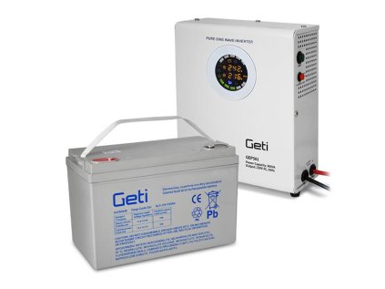 Záložný zdroj GETI GEP501 sinus 500W nástenný + batéria 100Ah