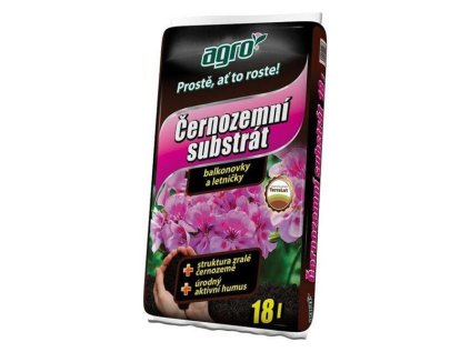 Čiernozemný substrát pre balkónovky a letničky AGRO 18 l