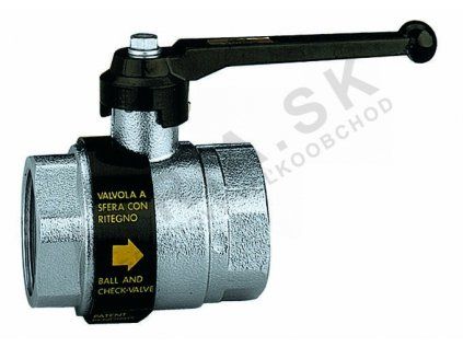 Vykurovacia technika Guľový uáver voda - so spätným ventilom - 2"FF; páčka