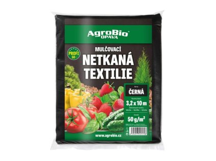 Čierna netkaná textília na mulčovanie AGROBIO 3,2 × 10 m