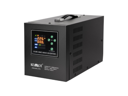 Záložný zdroj Zdroj záložný KEMOT PROsinus-2600/24-LFP4 24V 230V 2600VA 1800W Black URZ3429-LFP4