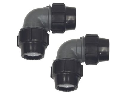 2x 90° koleno pre PE vedenie 50 x 4,6 mm