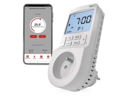 GoSmart Termostat do zásuvky s funkciou digitálneho časovača 2v1 s WiFi
