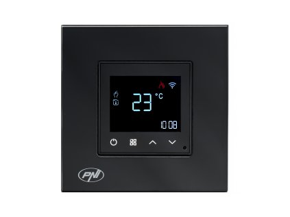 Zapustený WiFi termostat PNI CT25B v čiernom prevedení