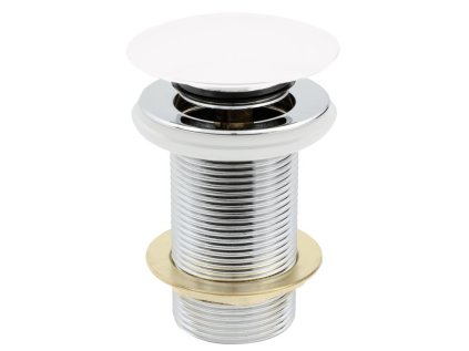 Umývadlová výpusť click-clack 5/4", biela keramická, bez prepadu