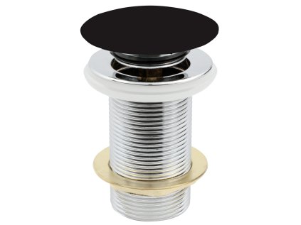 Umývadlová výpusť click-clack 5/4", čierna keramická, bez prepadu