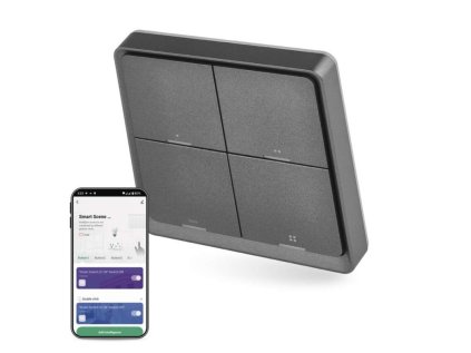 GoSmart Prenosný ovládač scén IP-2004ZB, ZigBee 3.0, 4-tlačidlový