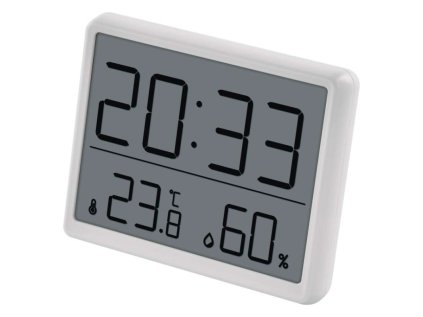Digitálny teplomer s vlhkomerom, bezdrôtový snímač, budík, dátum E6210