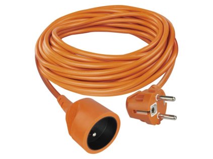 Predlžovací kábel 10 m / 1 zásuvka / oranžový / PVC / 250 V / 1,5 mm2