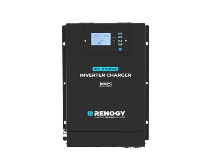 Menič napätia s nabíjačkou Renogy Pro 12 V 2000 W HF čistý sínus