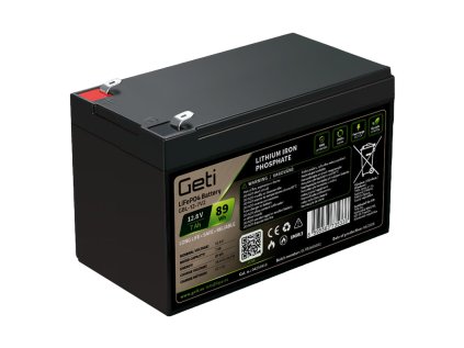 Batéria LiFePO4 12,8 V 7 Ah GETI GBL-12-7V2