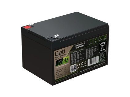 Batéria LiFePO4 12,8 V 12 Ah GETI GBL-12-12