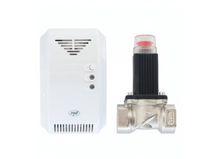 Sada detektor plynu a elektroventil 3/4" PNI Safe House 230, siréna 85 dB, zemný plyn a LPG
