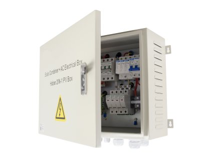 Solárny rozvádzač PNI CBT-3 DC + AC pre trojfázový systém, 4 stringy, IP65