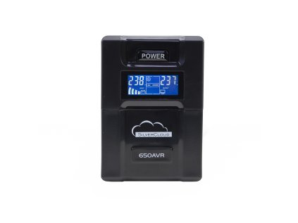 Záložný zdroj UPS SilverCloud SafePC 650AVR, 600 VA / 360 W, LCD, USB, softvér