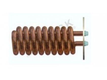 Vykurovacia technika medená vyhrievacia vložka pre zásobníky IVAR.TANKS  - DN 200 (DN 290); 470mm; výmenník 1,80m2