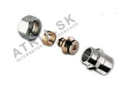 Vykurovacia technika Sada zverného šróbenia so vsuvkou- 1/2"Mx20x2 ALU