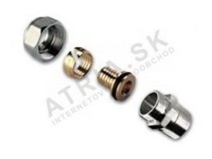 Vykurovacia technika Sada zverného šróbenia so vsuvkou- 3/4"Mx17x2 PEX