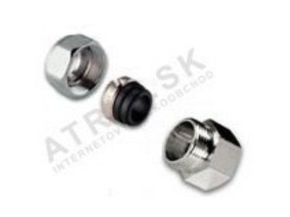 Vykurovacia technika Sada zverného šróbenia so vsuvkou- 3/4"Fx15x1 CU
