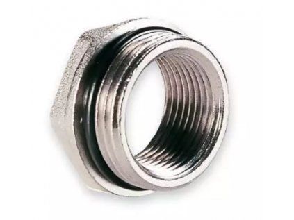 Vykurovacia technika Redukcia - 1"Mx1/2"F; nikl