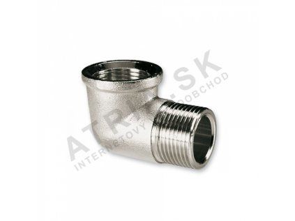 Vykurovacia technika Koleno - 1/2"Mx1/2"F; nikel