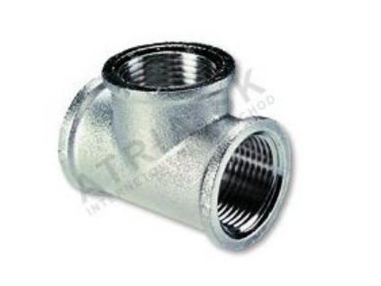 Vykurovacia technika T-kus - 1"x1/2"x1"; nikel