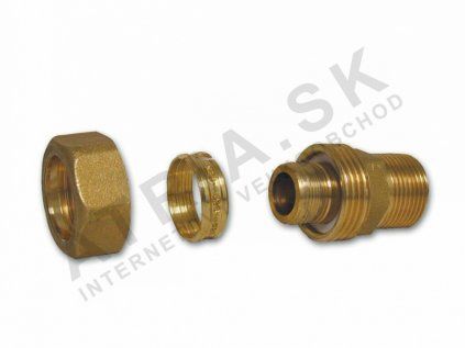 Vykurovacia technika Sada zverného šróbenia so vsuvkou - na potrubie PEX - 25x2,3 - 3/4"M
