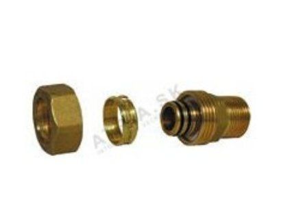 Vykurovacia technika Sada zverného šróbenia so vsuvkou - na viacvrstvové potrubie ALPEX - 26x3 - 3/4"M