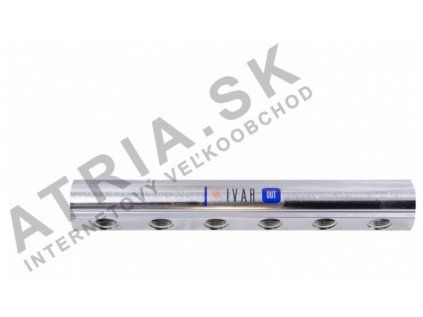 Vykurovacia technika Rozdeľovač - neosadený - 1"x1/2"; 6cestný; nikel