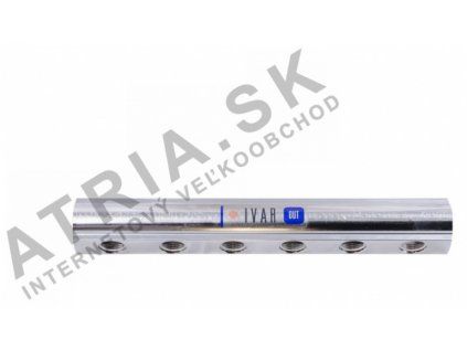 Vykurovacia technika Rozdeľovač - neosadený - 1"x1/2"; 10cestný; nikel