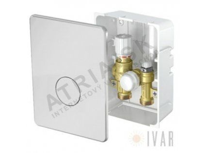 Mosadzný rozdeľovač RTL ventil IC-BOX - vrátane integrovaného termostatického ventilu; biela