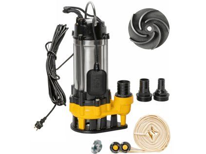 Sludge set - submersible sewage pump WQF 1100 with 30m hose for cesspools and septic tanks with shredder
