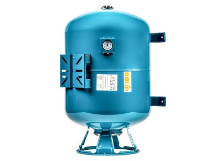 Tlaková nádoba 150l stojato-ležatá s manometrom IBO, oceľová s EPDM vakom, 8 bar, 1", pre domáce vodárne