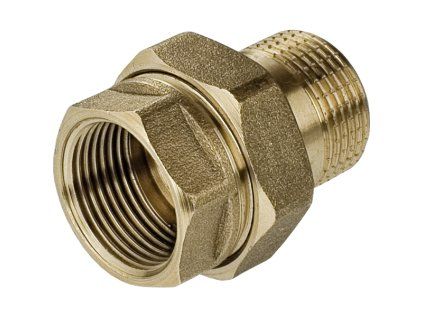 Straight Union 5/4" Brass, Brass Fitting for Water and Heating