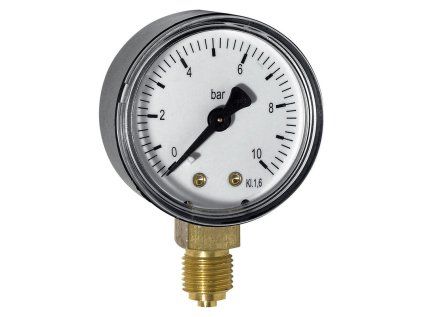 Manometer do 10 bar radial. spodný vývod priem.63mm, príslušenstvo k čerpadlám a domácim vodárňam, závit 1/4"