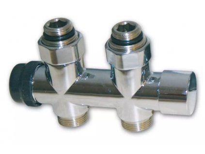 Vykurovacia technika Kompaktný kúpeľňový pripojovací ventil OPTIMA  - 1/2"xM24; priamy; inox