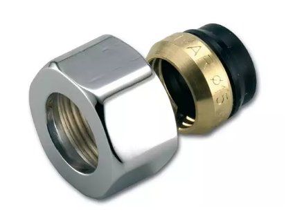 Vykurovacia technika Zverné šróbenie OPTIMA - Cu 15mm; chróm