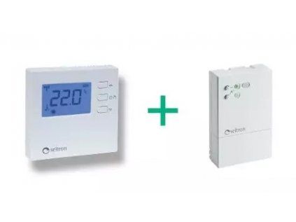 Vykurovacia technika Priestorový termostat bezdrôtový  - s prijímačom s reléovým modulom - 2x1,5V AA
