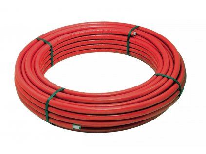 Vykurovacia technika Potrubie PEX - s tepelne izol. plášťom - rozvody stropného vykurovania/chladenia-20x2;červená; 25m