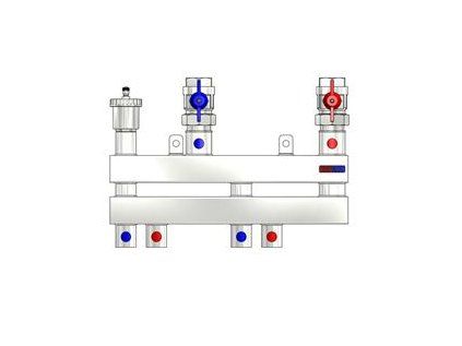Vykurovacia technika Horizontálny rozdeľovač MULTIMIX-C - 1"x3/4"; 2cestný